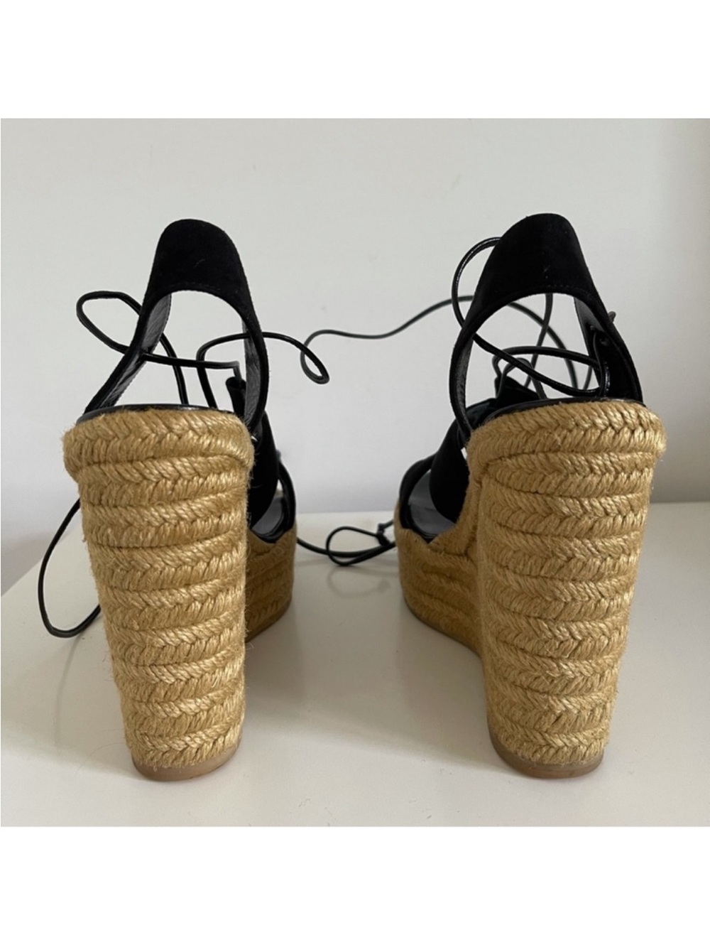 AUTHENTIC YSL SUEDE LACE UP WEDGES - Picture 10 of 15